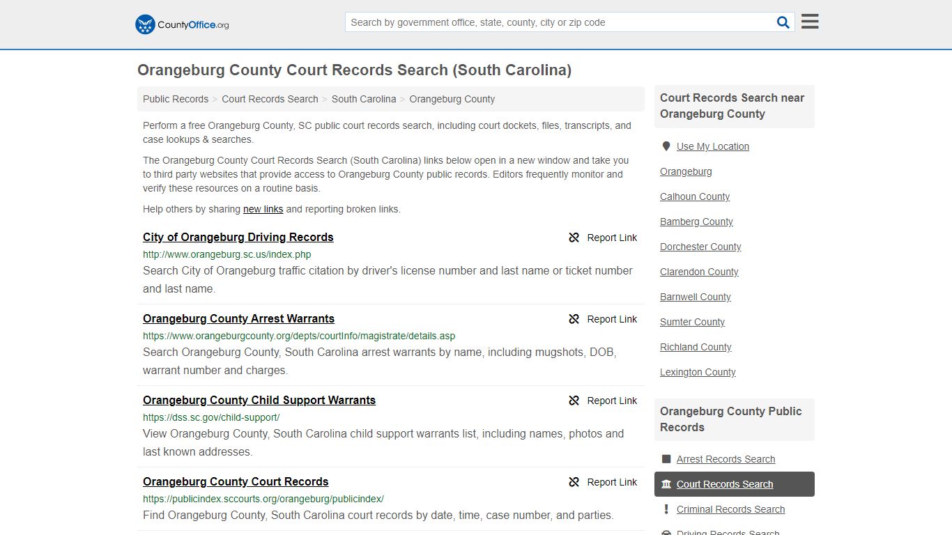 Court Records Search - Orangeburg County, SC (Adoptions ...